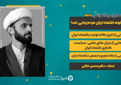 نقشه‌ای از سیاست‌های اقتصادی جمهوری اسلامی ایران شامل استقلال اقتصادی، تقویت بنیه تولید داخلی، مشارکت عمومی در اقتصاد، و دولت رفاه و عدالت در زیرساخت‌ها